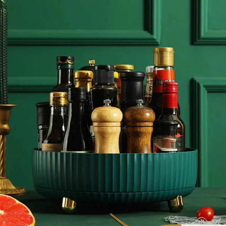 Lisslune | 360° Rotary Organizer – Space-Saving Turntable Storage for Kitchen, Bathroom, Office, and Pantry