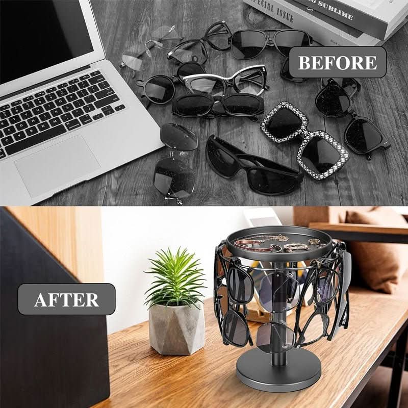 Lisslune | 360° Rotating Glasses Stand for Elegant Storage