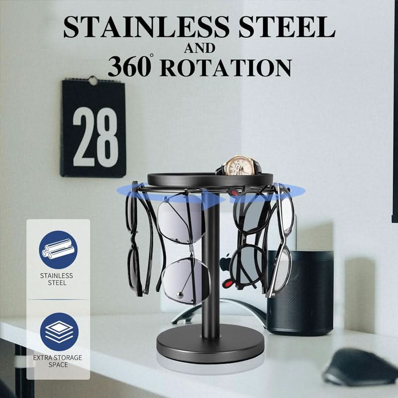 Lisslune | 360° Rotating Glasses Stand for Elegant Storage
