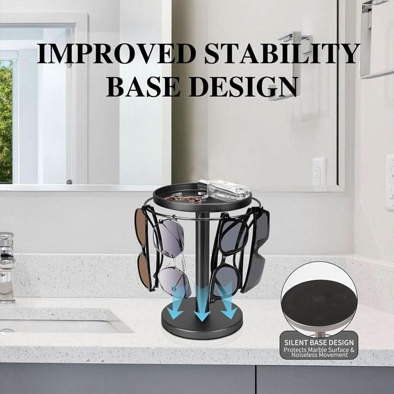 Lisslune | 360° Rotating Glasses Stand for Elegant Storage