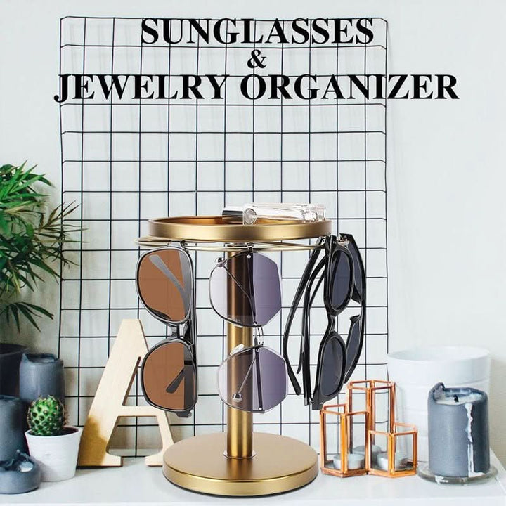 Lisslune | 360° Rotating Glasses Stand for Elegant Storage