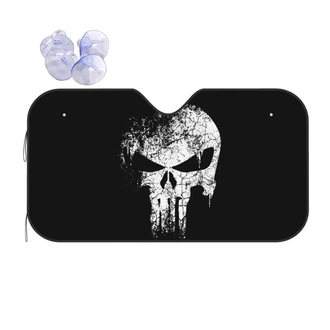 Lisslune | Punisher Skull Car Sunshade – Cute Car Windshield Protector 76x140cm