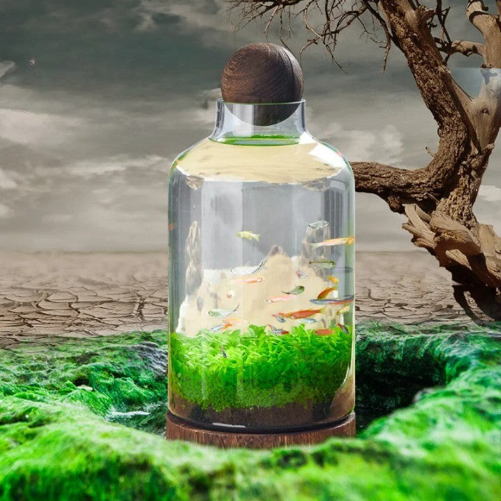 Lisslune | Micro Aquarium Compact Glass Ecological Fish Tank