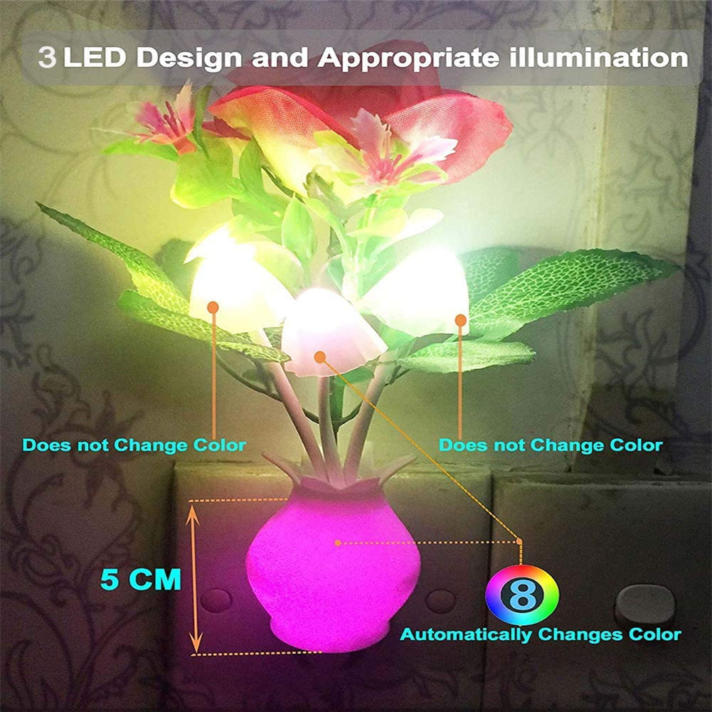Lisslune | Mini Flower Vase Smart Light Sensor Night Lamp
