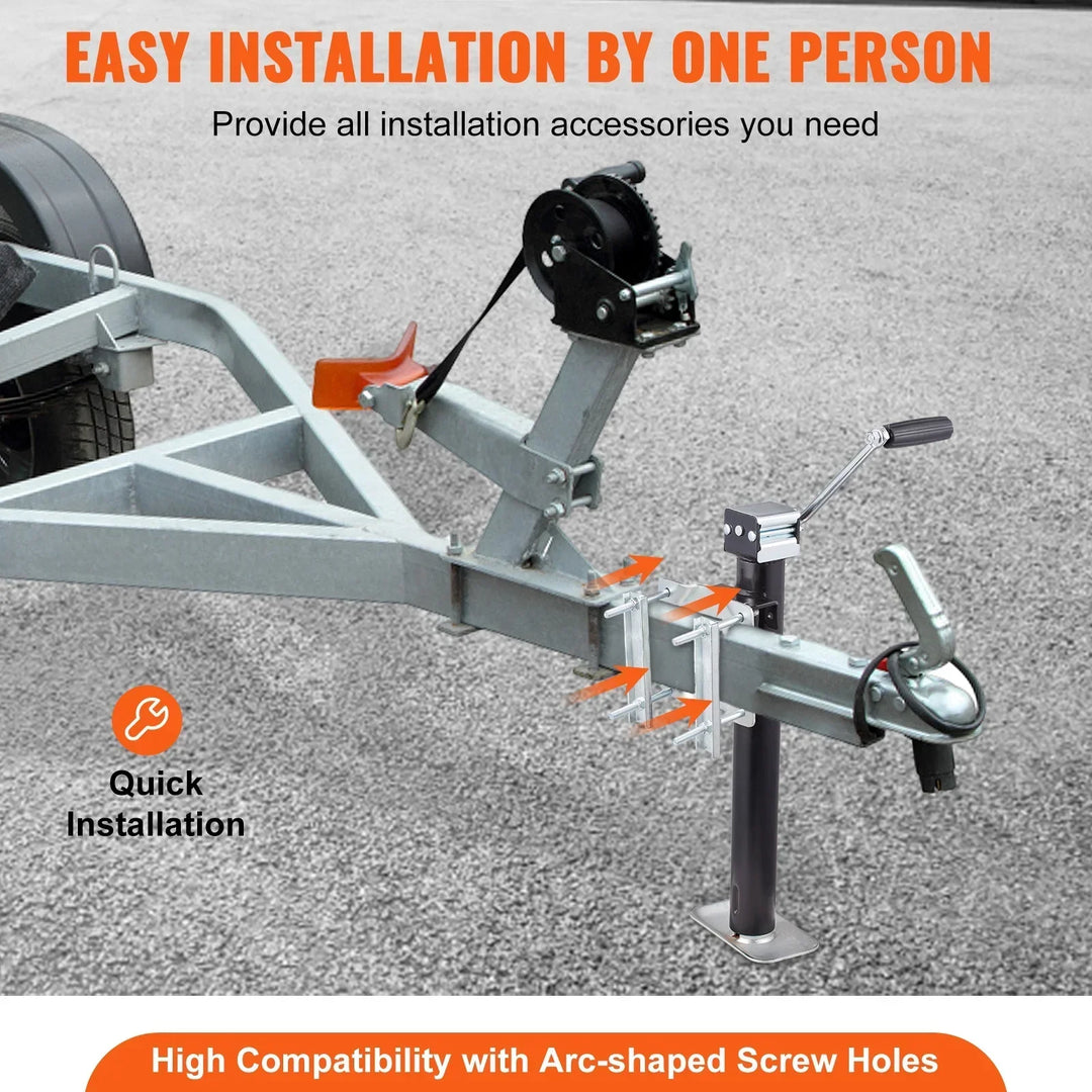 Lisslune | Heavy-Duty A-Frame Trailer Jack with Drop Leg – 5000 lb Lifting Capacity