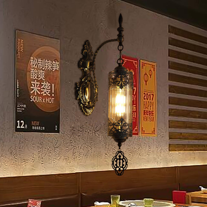 Skørter | Cylinder Restaurant Wall Sconce Light Turkish Metal 1/2 Lights Bronze Wall Lighting Fixture