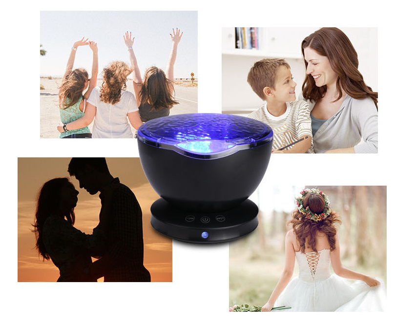 Lisslune | BlissWave | Ocean Wave Projector | Relaxing Light Spectacle | Automatic Shutdown