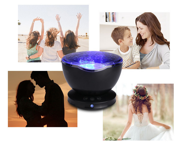 Lisslune | BlissWave | Ocean Wave Projector | Relaxing Light Spectacle | Automatic Shutdown