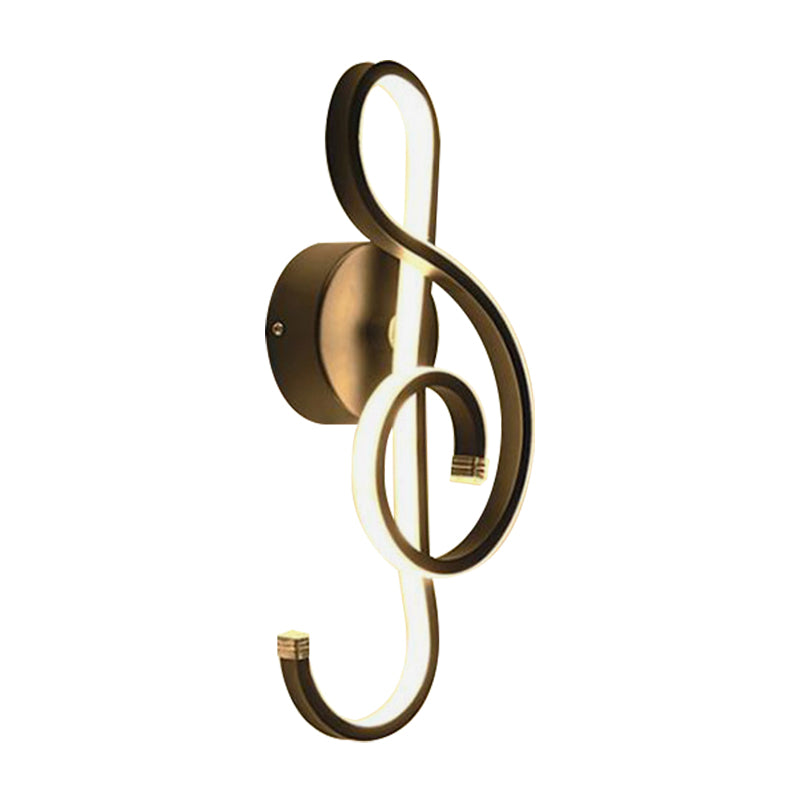 Lisslune | LED Nightstand Wall Lamp Contemporary White/Black/Coffee Wall-mounted Lighting with Spiral-shaped Acrylic Shade, Warm/White Light