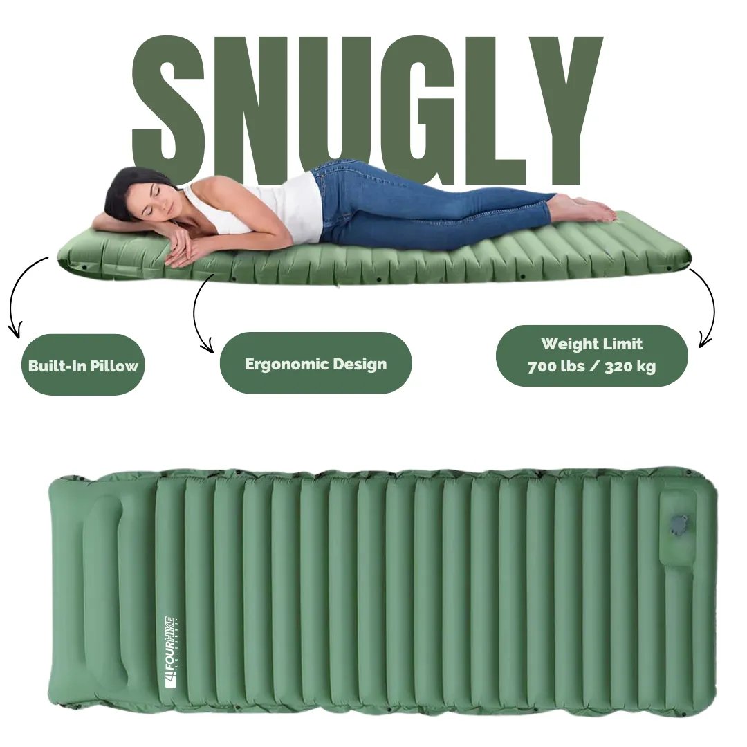 Lisslune | GreenCloud Air Sleeping Pad: Ultimate Comfort for Every Adventure
