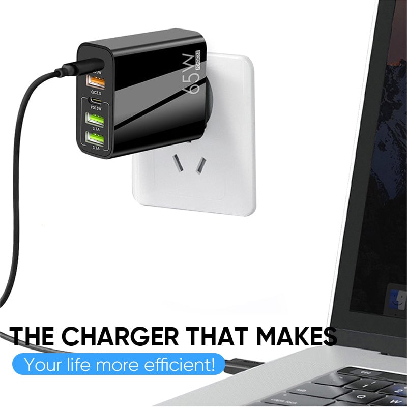 Lisslune | Multi-Port-Adapter 65W Fast Charger - US Standard