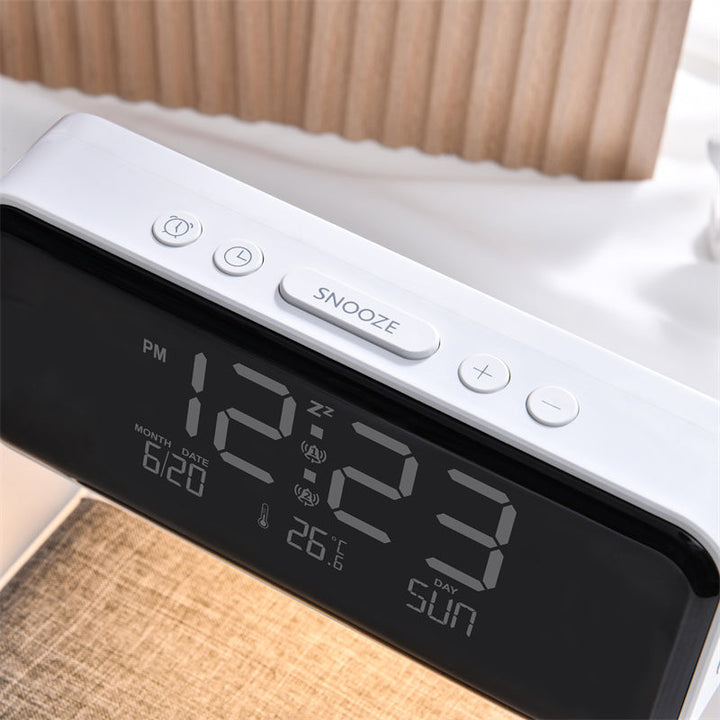Lisslune | 3-in-1 Bedside Lamp with Wireless Charger – LCD Alarm Clock & Touch Dimmable LED Table Lamp