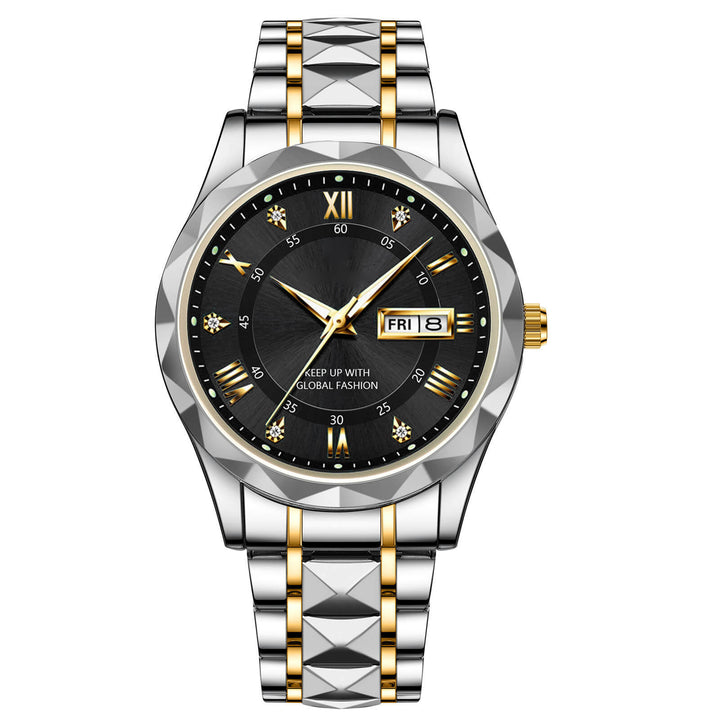 Lisslune | Waterproof Luminous Stainless Steel Two-tone Quartz Men's Watch