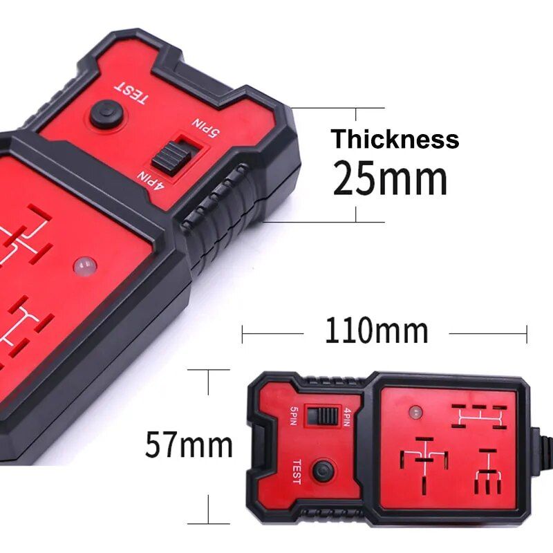 Lisslune | 12V Universal Car Relay Tester with LED Diagnostic Indicators