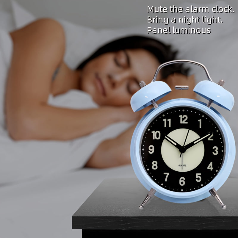 Lisslune | LuminousTime - Elegant Metal Alarm Clock with Gentle Lighting for Peaceful Mornings and Nights