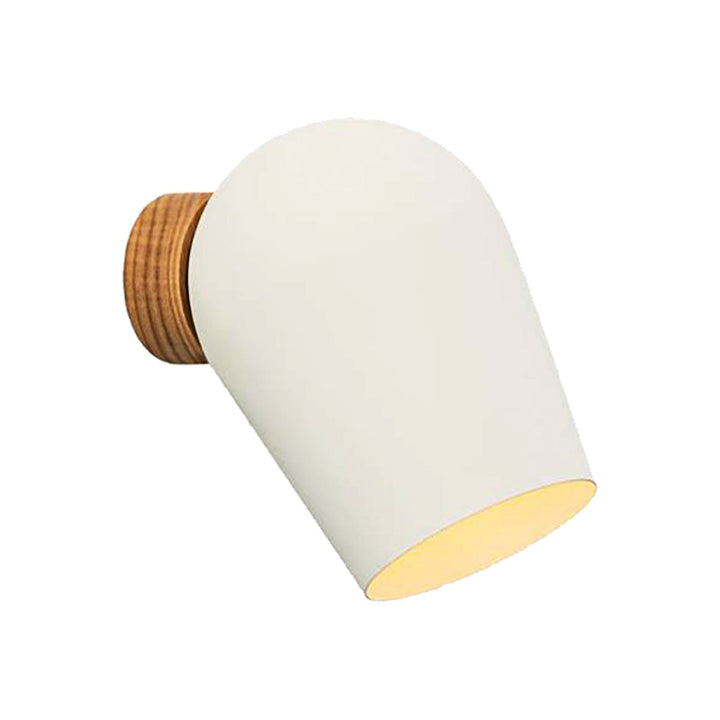 Lisslune | Dome Wall Light with White Metal Shade 1 Light Nordic Wall Lighting for Nightstand