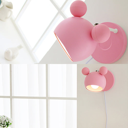 Skørter | Modern Style Circle Wall Lamp Metal 1 Light Wall Sconces Lighting for Bedroom