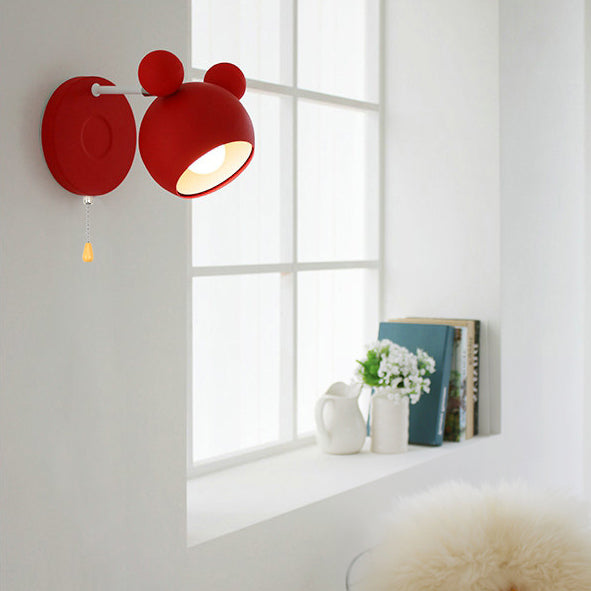 Skørter | Modern Style Circle Wall Lamp Metal 1 Light Wall Sconces Lighting for Bedroom