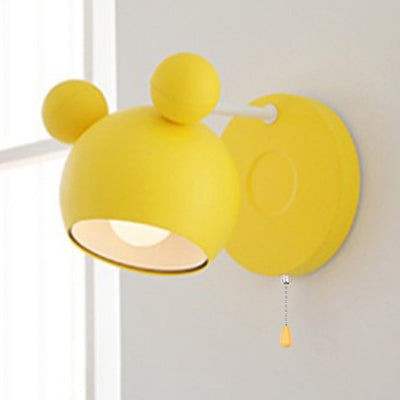 Skørter | Modern Style Circle Wall Lamp Metal 1 Light Wall Sconces Lighting for Bedroom