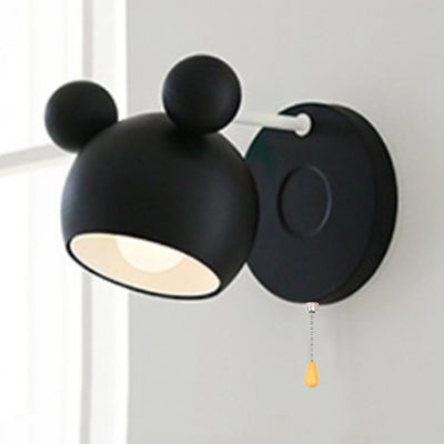 Skørter | Modern Style Circle Wall Lamp Metal 1 Light Wall Sconces Lighting for Bedroom