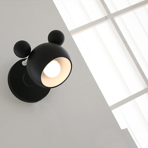 Skørter | Modern Style Circle Wall Lamp Metal 1 Light Wall Sconces Lighting for Bedroom