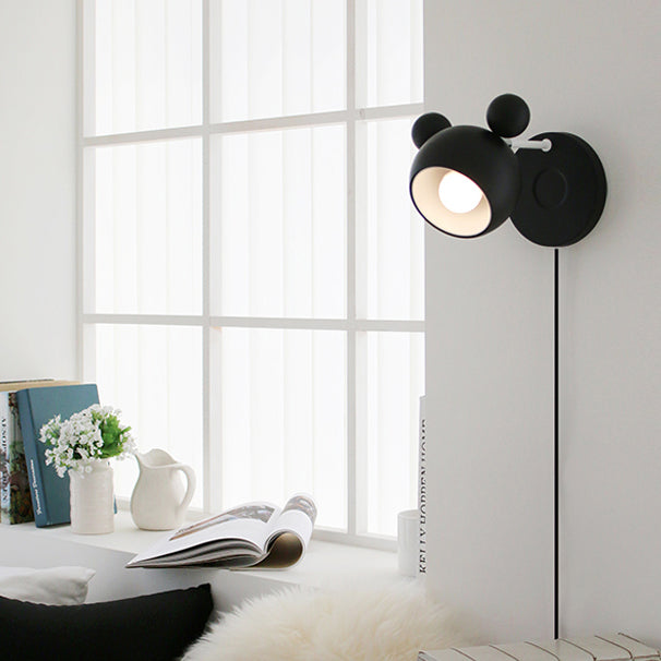 Skørter | Modern Style Circle Wall Lamp Metal 1 Light Wall Sconces Lighting for Bedroom