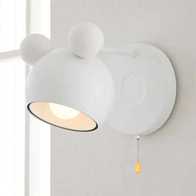 Skørter | Modern Style Circle Wall Lamp Metal 1 Light Wall Sconces Lighting for Bedroom