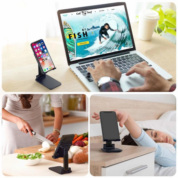 Lisslune | Foldable Desktop Phone Tablet Holder Mobile Desk Stand
