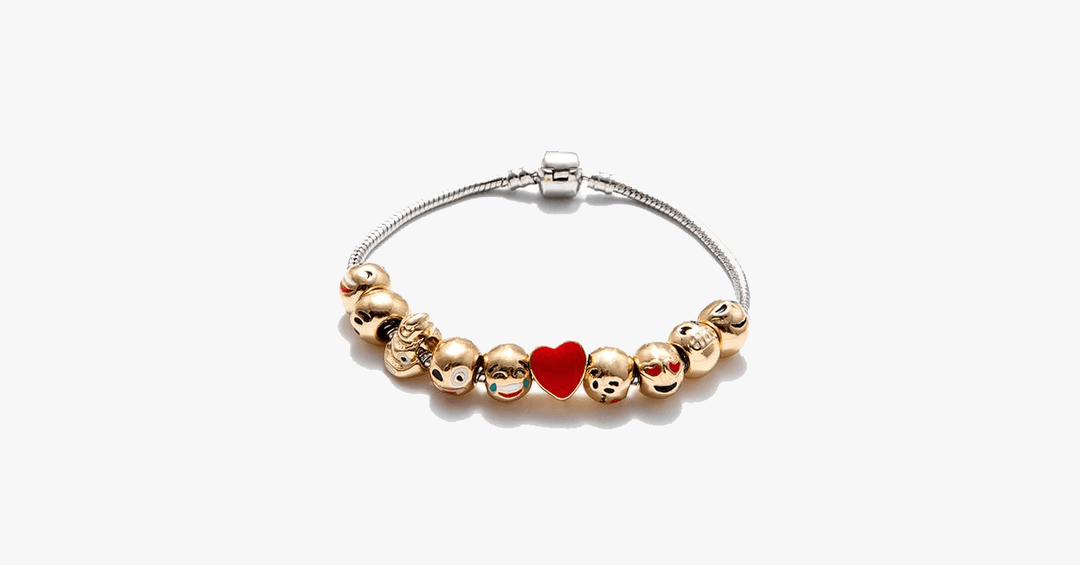 Lisslune | Emoticon Bracelet - Expressive Charm Bracelet for Your Quirky Look