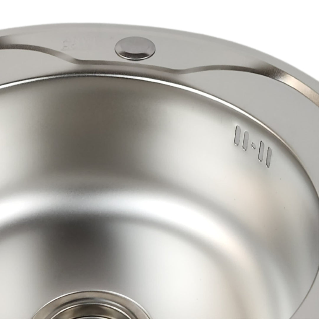 Lisslune | Stainless steel sink with sieve and siphon 49x16 cm