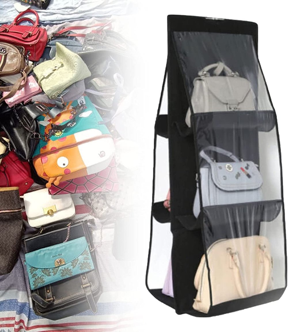 Lisslune | Hanging Handbag Organizer – Double-sided Design with 6 Compartments