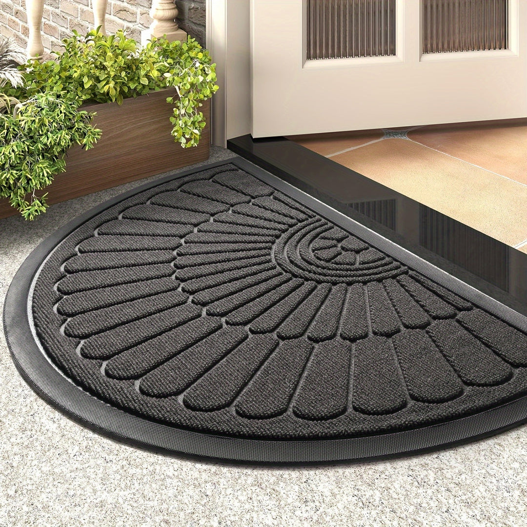 Lisslune | Half-Round Door Mat Rubber – Durable and Non-Slip for Indoor and Outdoor