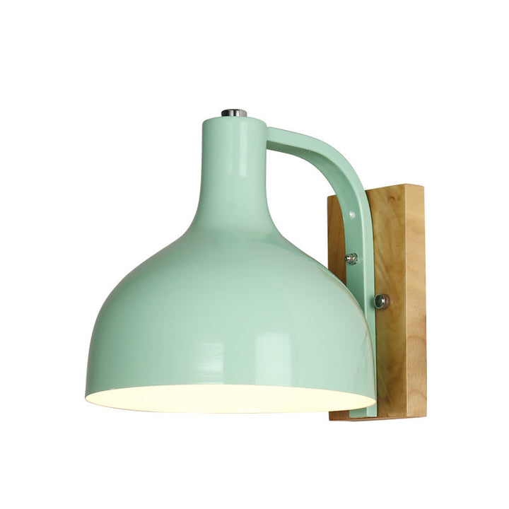 Lisslune | Barn Shade Wall Mount Light Nordic Metal 1 Head 7.5" B White/Pink/Blue/Green Wall Lighting Fixture for Bedroom Nightstand