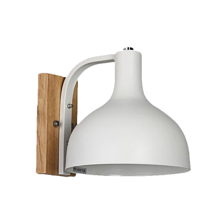 Lisslune | Barn Shade Wall Mount Light Nordic Metal 1 Head 7.5" B White/Pink/Blue/Green Wall Lighting Fixture for Bedroom Nightstand