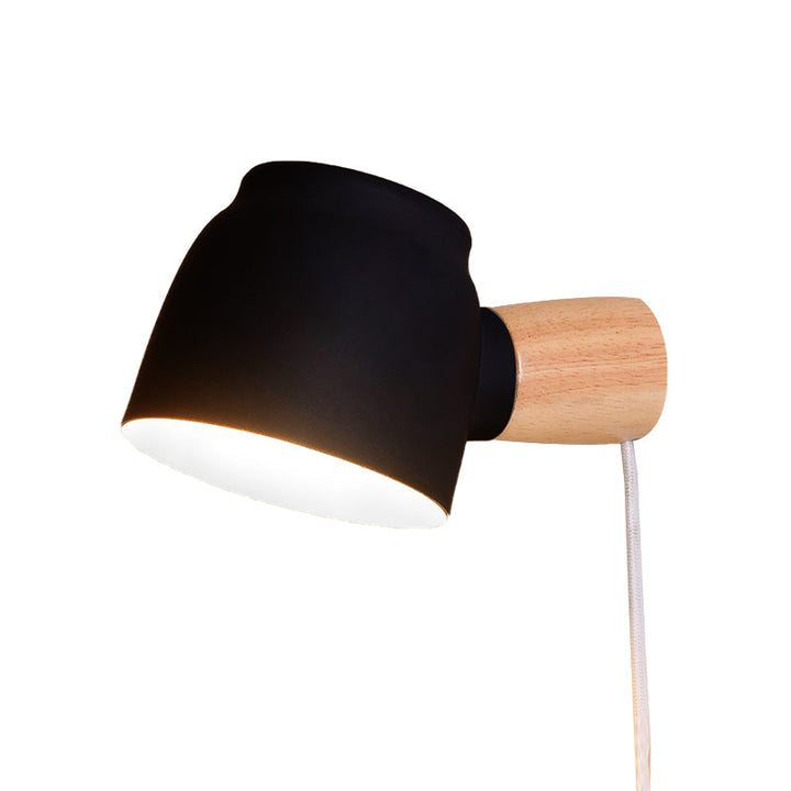 Lisslune | Electrified Wall Lamp Modern Metal 10 cm B 1 Bulb Black/Gray/White Wall Light Sconces for Bedroom