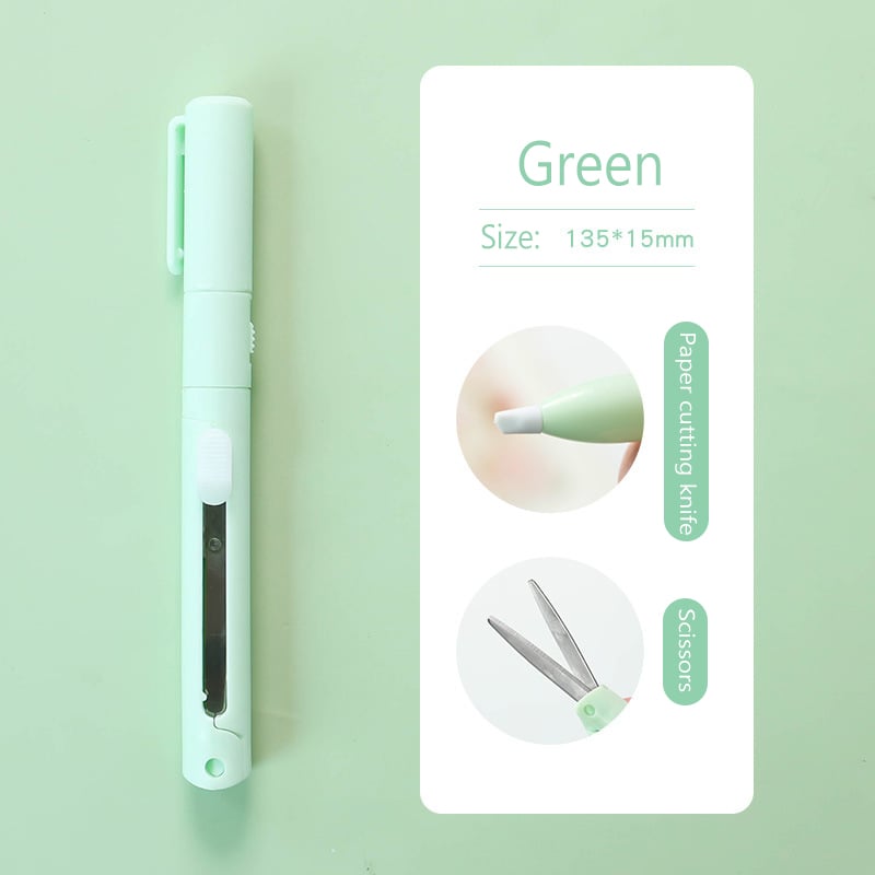Lisslune | Mini Folding Pen Scissors Graving Knife for Kids