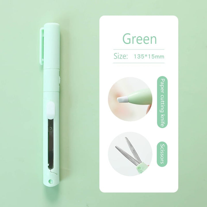 Lisslune | Mini Folding Pen Scissors Graving Knife for Kids