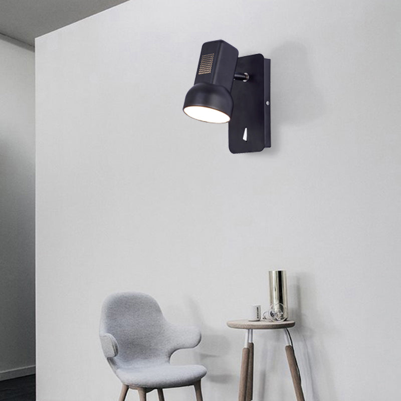 Lisslune | Black/Yellow Barn Wall Light Equipment Adjustable Modernist Metal 1 Light Wall Lamp for Living Room, 4" B