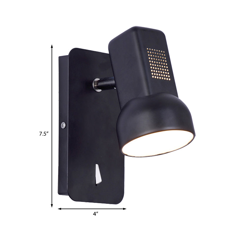 Lisslune | Black/Yellow Barn Wall Light Equipment Adjustable Modernist Metal 1 Light Wall Lamp for Living Room, 4" B