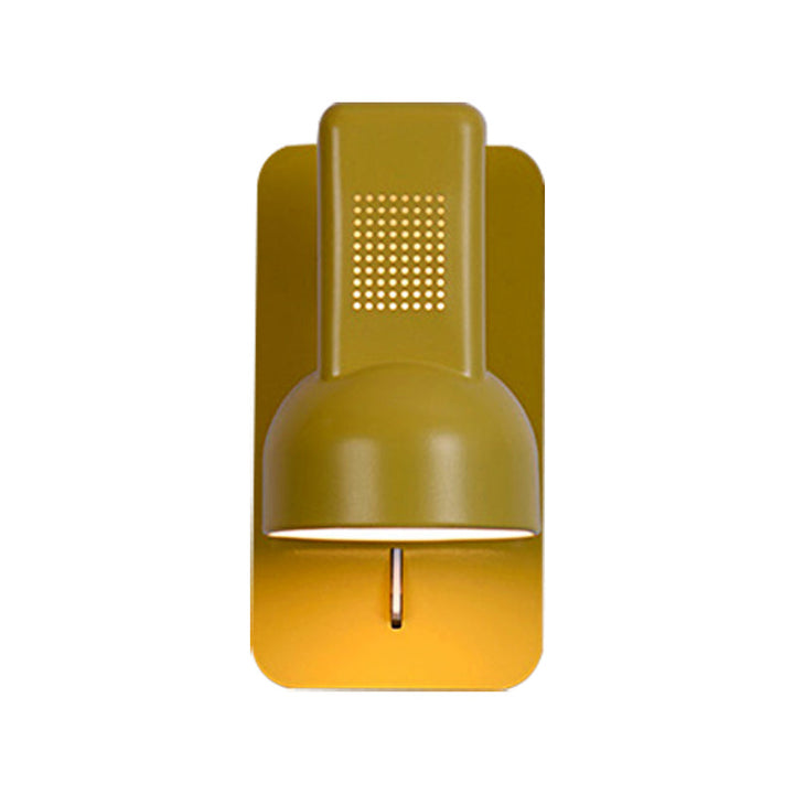 Lisslune | Black/Yellow Barn Wall Light Equipment Adjustable Modernist Metal 1 Light Wall Lamp for Living Room, 4" B