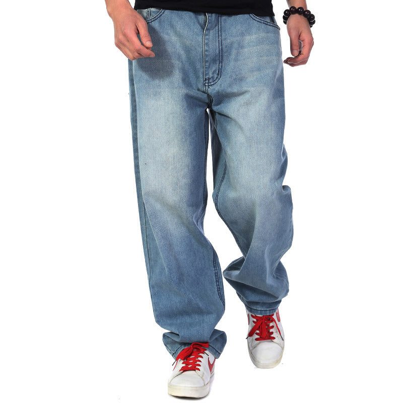 Men's loose cargo jeans in casual style Lisslune