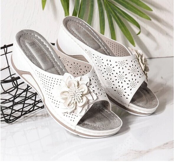 Lisslune | Leather Soft Footbed Orthopedic Arch-Support Sandals