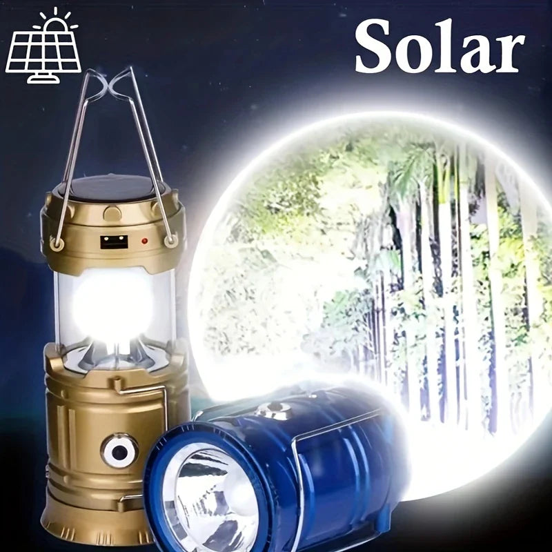 Lisslune | Solar Camping Lamp with USB Charging – Portable LED Lantern for Outdoor Activities and Emergencies