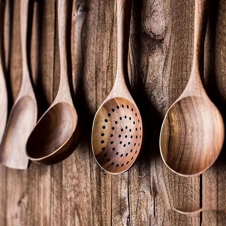 Lisslune | NordicWood Kitchen Utensil Set – Sustainable & Stylish Cooking Essentials for Every Kitchen
