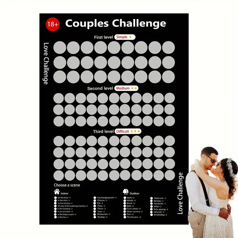 Lisslune | Love Challenge Scratch Cards for Couples