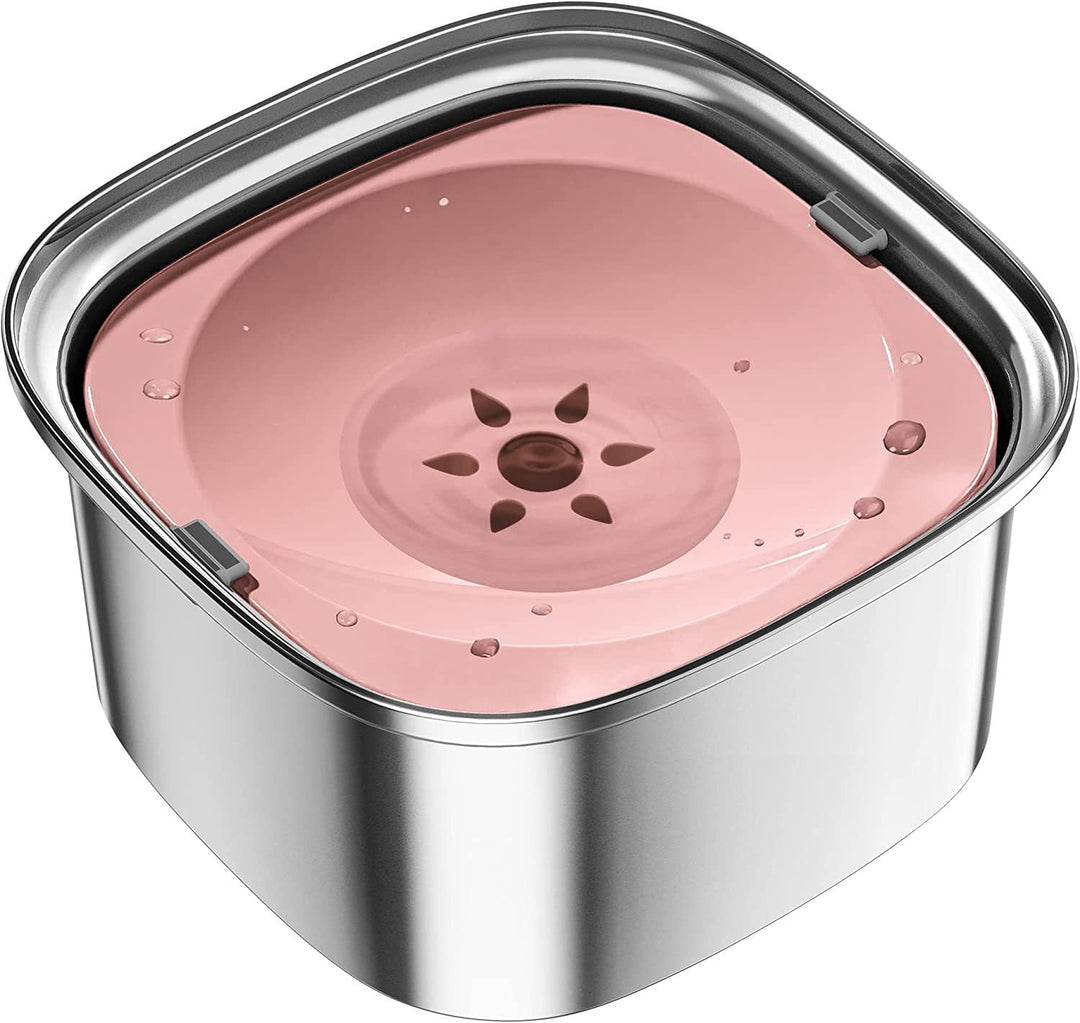 Lisslune | AquaLux | Stainless Steel Floating Water Bowl for Pets | Large Capacity | Stylish Design