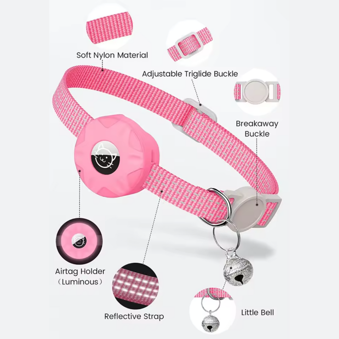 Lisslune | Pet Safety Set – Smart Dog and Cat Tracker with Reflective Collar