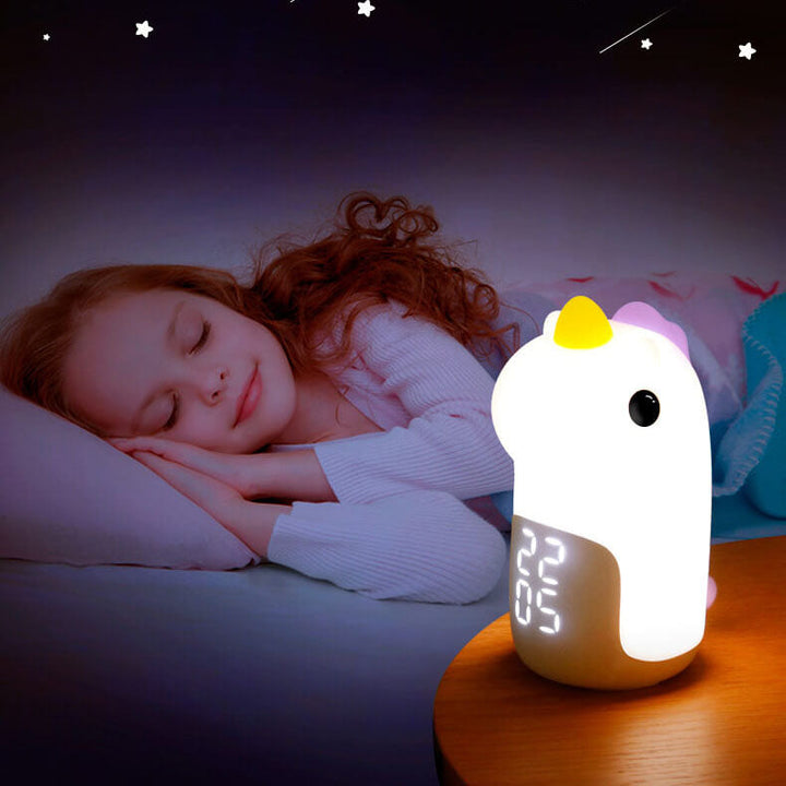 Lisslune | Unilora DreamLight Alarm Clock | Unicorn Design | Timer & LED Night Light | Nursery Decor