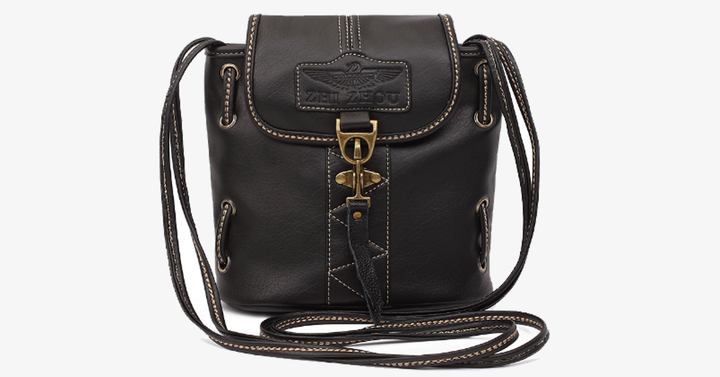 Lisslune | Vintage-style shoulder bags - Genuine brown leather crossbody shoulder bag - Portable handcrafted wallet