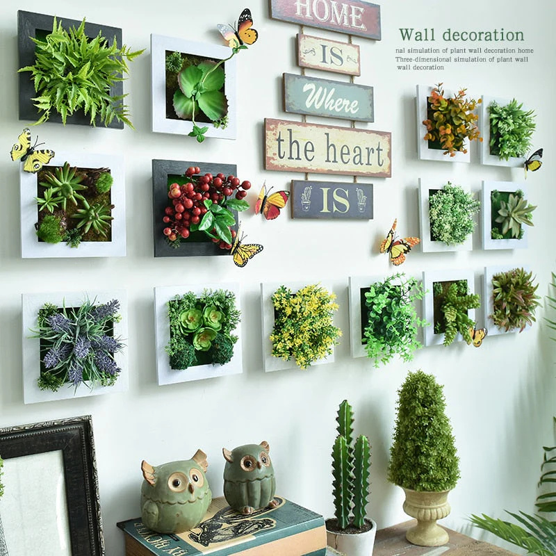 Lisslune | GreenFrame Wall Decoration – 3D Art Plant in Modern Hanging Frame